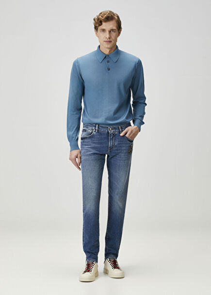 Skinny Fit Blue Jeans