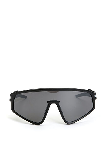 Latch Panel Black Unisex Sunglasses