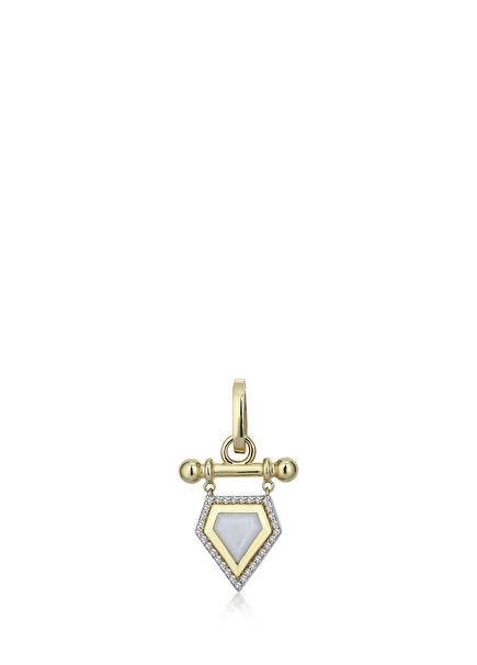 Prism Mother-of-Pearl Charm 14K Gold Women's Pendant