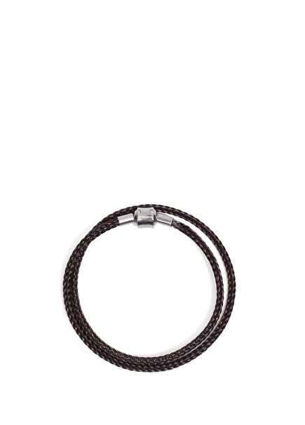 Brown Men's Leather Bracelet