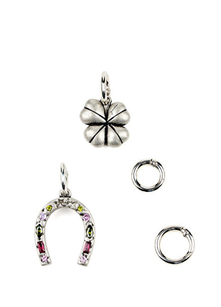 Lucky Charm Silver Color Women's Hair Ring