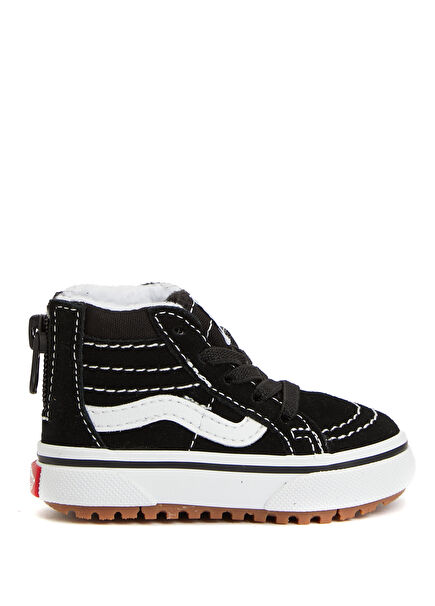 Sk8-Hi Zip Black White Kids Leather Sneakers