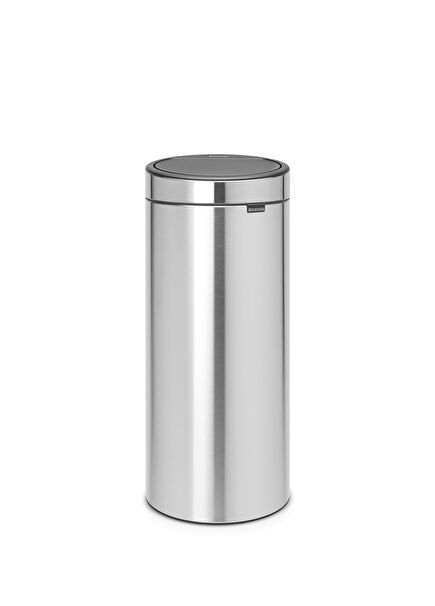 Matte Steel New Touch Trash Can 30L