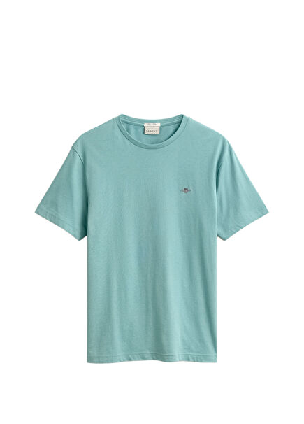 Blue Crew Neck Regular Fit Short Sleeve Men's T-Shirt