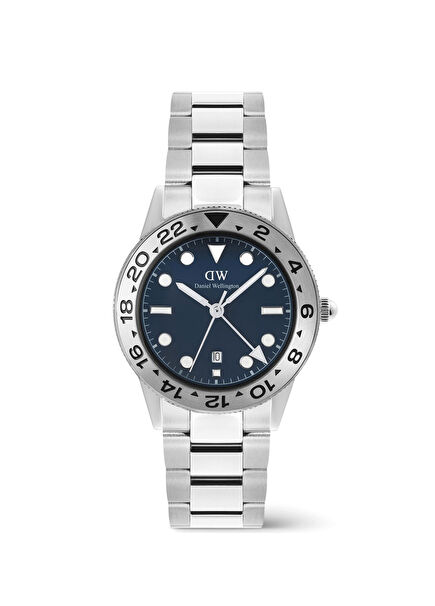 Iconic GMT Link Brushed Bezel Silver Çelik Erkek Kol Saati