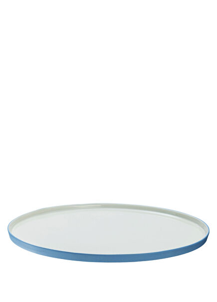 Pure Color Blue White Porcelain Plate