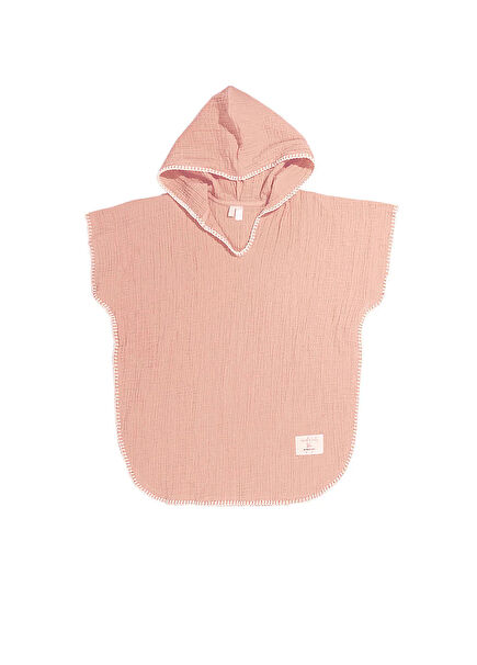 Muslin Fabric Salmon Baby Poncho