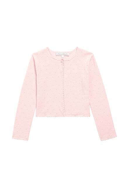 Pink Girls' Knitwear Bolero Cardigan