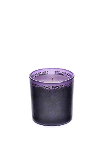 Ozwald Boateng Glass Purple Patterned Scented Candle