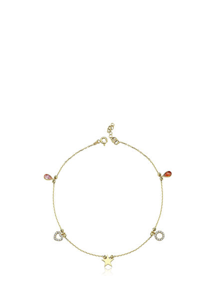 Multi Charm 14 Ayar Altın Kadın Halhal