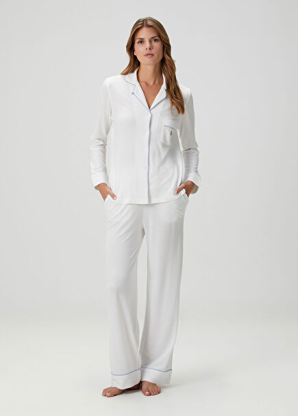 Madison White 2-Piece Pajama Set