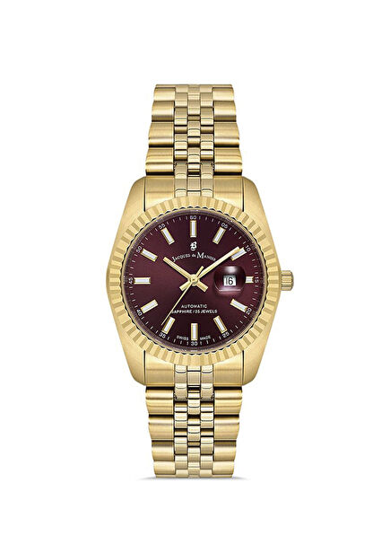 JWL04122 Sellita SW100 25 Jewels Swiss Made Altın Rengi Çelik Kadın Kol Saati