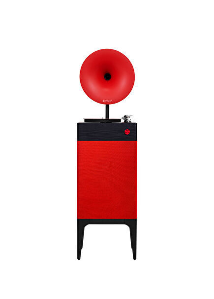 i5 Bluetooth Hoparlörlü 110W Kırmızı Turntable Hi-Fi Retro Pikap Plakçalar