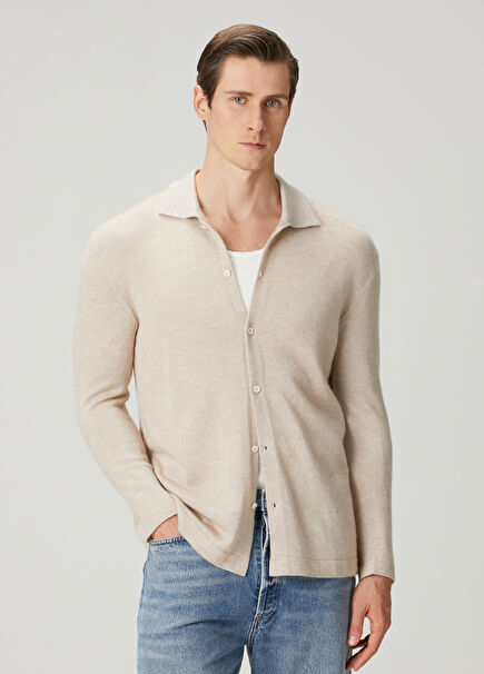 Krem Yün Triko Hırka