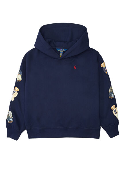 Polo Bear Navy Blue Girls' Hoodie