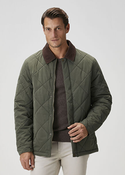 Ardwell Dark Khaki Quilted Coat