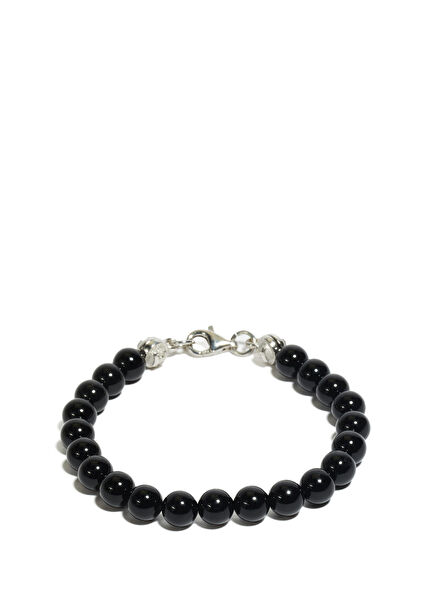 Black Oxide Thick Onyx Men's Bracelet