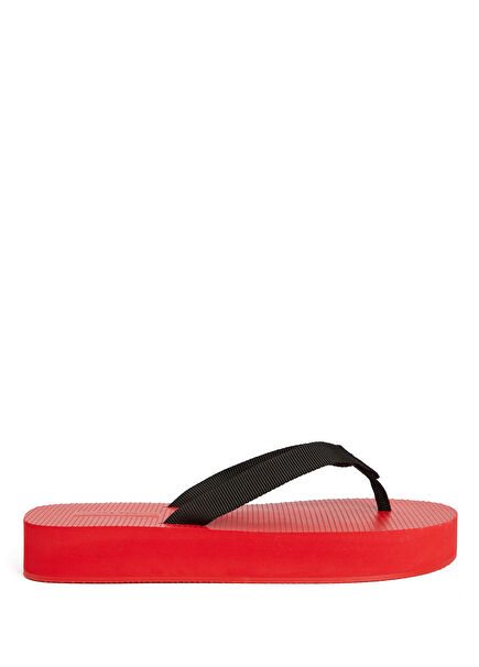 Pink Black Women's Beach Slippers