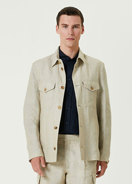 Beige Linen Jacket