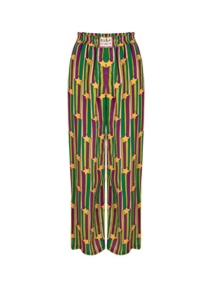 Bella Star Patterned Striped Pants