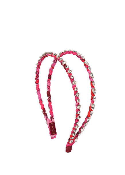 Double Layerd Dusty Sparkle Pembe Kadın Taç