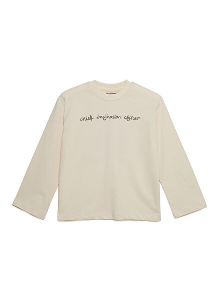 Nº03 Cream Long Sleeve Kids Organic Cotton Bodysui