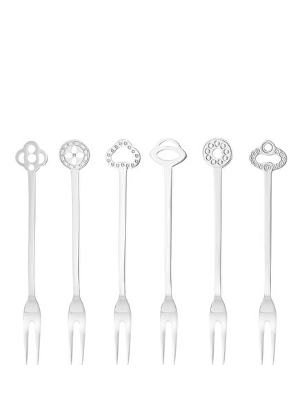 Party 6-piece Stainless Steel Cocktail Fork Set
