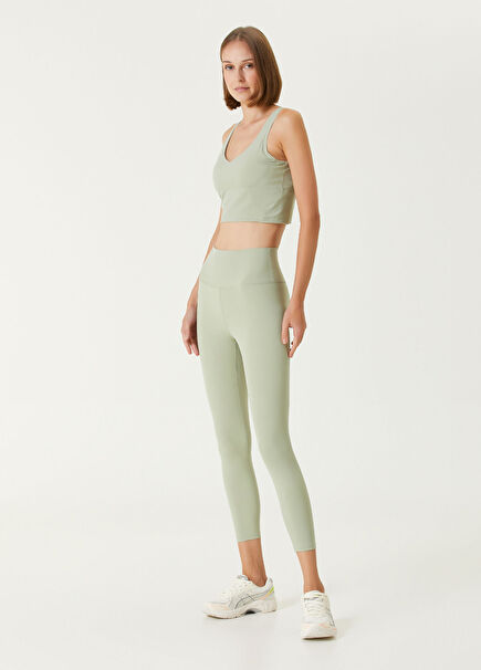 Narin Glossy Legging Desert Green Kadın Spor Tayt