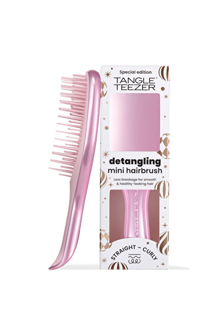 Mini Ultimate Detangler Satin Pink Chrome Mini Boy Saç Fırçası Tarak 