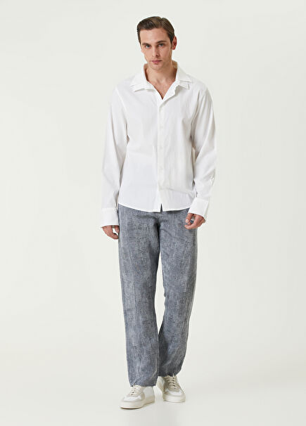 Free Heaven Linen Suit Gray Men's Trousers
