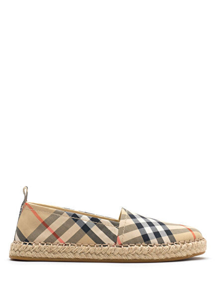 Check Bej Unisex Çocuk Espadril
