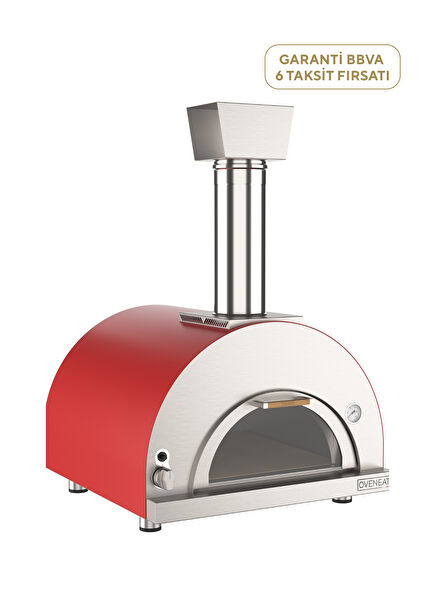 Kırmızı Gazlı Double Pizza Fırını