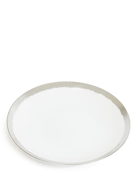 Odyssey Platinum White Porcelain Plate