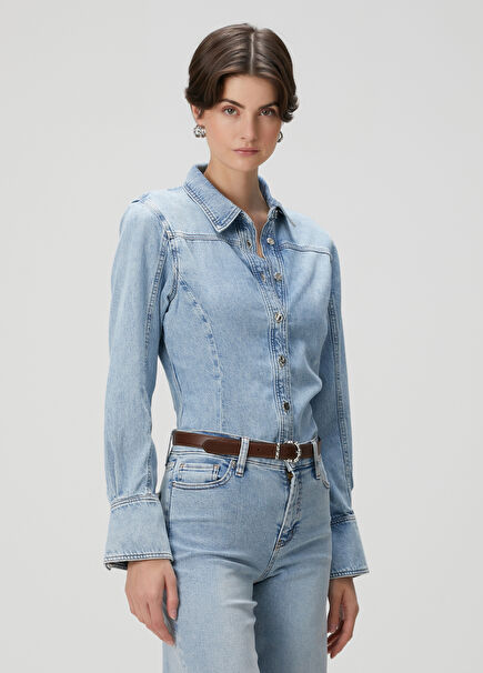 Açık Mavi Denim Gömlek
