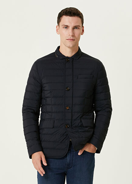 Lacivert Kapitoneli Ceket