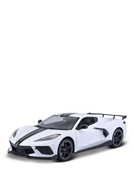 2020 Chevrolet Corvette Stingray Coupe 1:18 Beyaz Model Araba