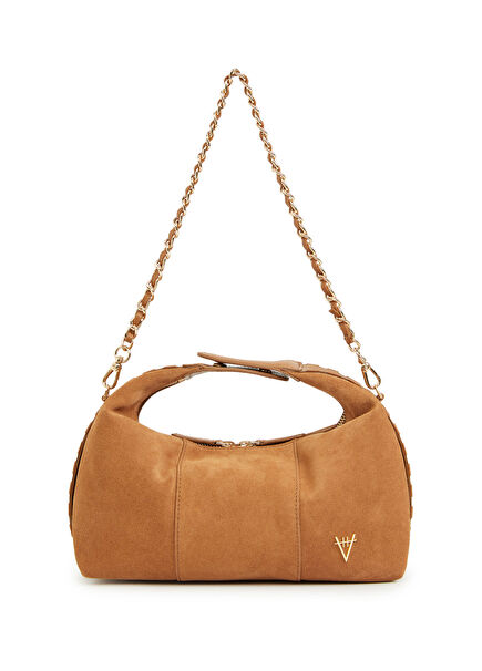 Midi Tan Women's Suede Bag