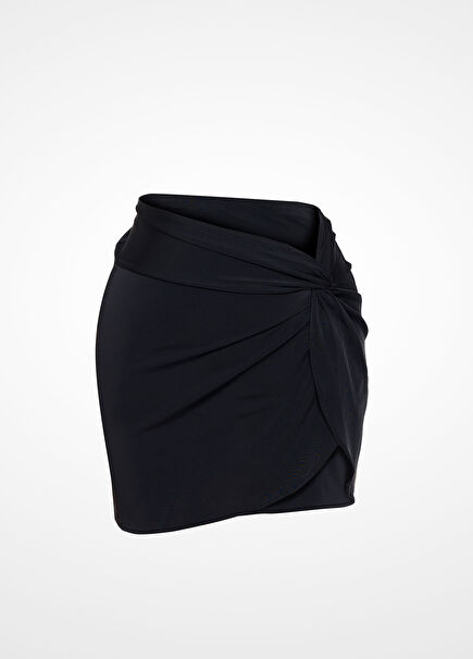 Nero Black Knot Detailed Women's Pareo Skirt