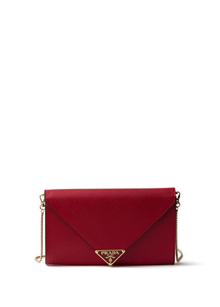 Kırmızı Saffiano Deri Kadın Mini El Çantası