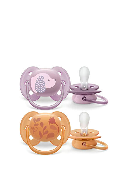 Ultra Soft 6-18 Months 2-Pack Baby Girl Pacifier