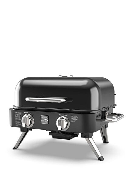 Siyah Masa Üstü Gazlı Barbekü