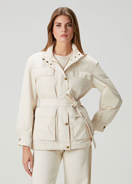 Maitake Açık Bej Kısa Parka