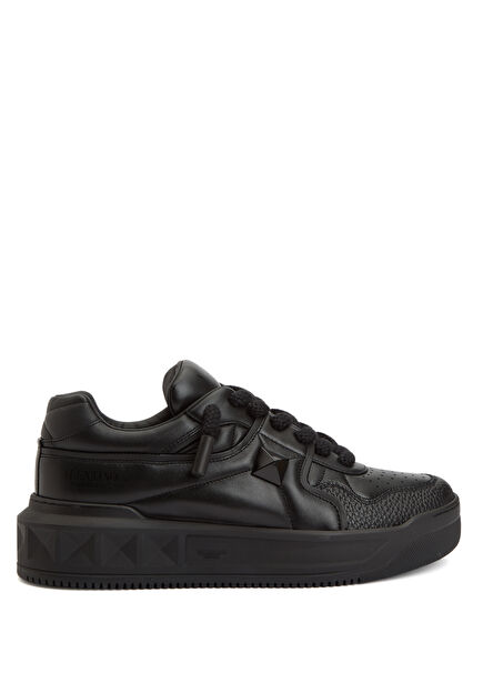 Black Men's Leather Sneakers