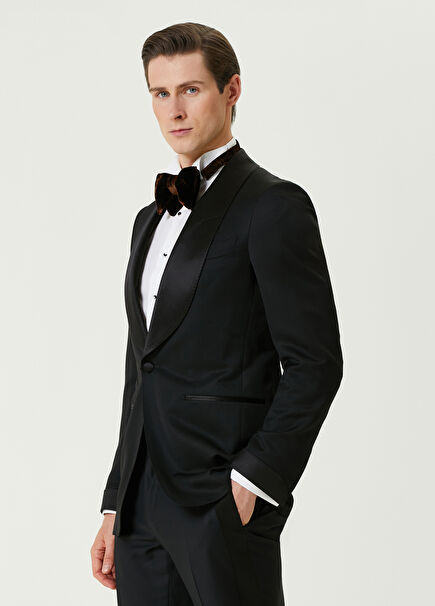 Black Wool Tuxedo Jacket