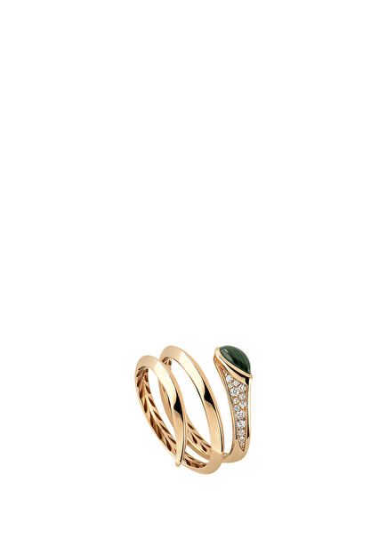 Tropica Diamond 18K Gold Spiral Women's Ring