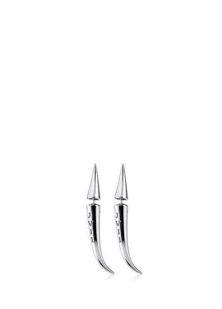 Leda Rhodium Plated Women's Spike Earrings