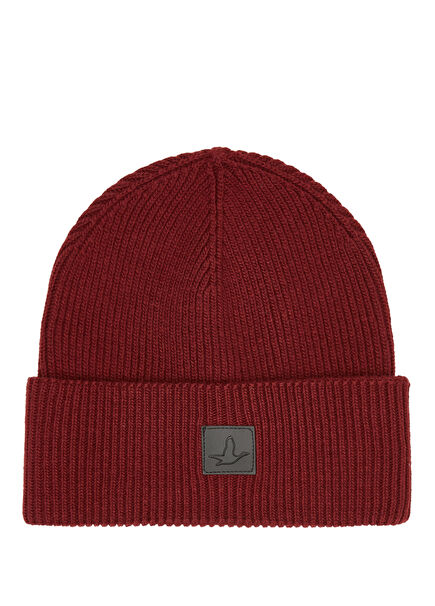 Bordo Erkek Kaşmir Karışımlı Bere
