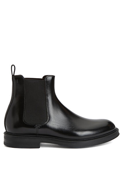 Black Men's Leather Boots