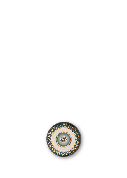 Green Gold Handmade Mini Ceramic Evil Eye