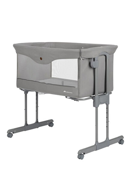 Amara Tinted Grey Ayarlanabilir Katlanabilir Portatif Anne Yanı 0-6 Ay 0-9 kg Beşik